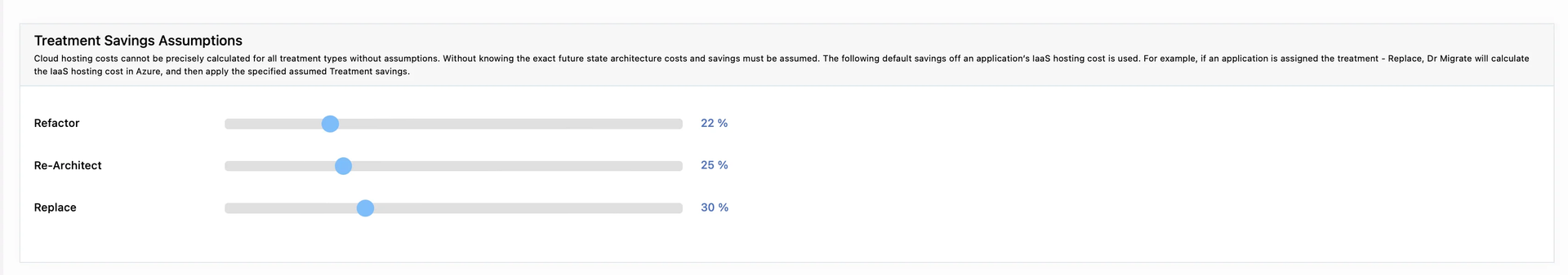 Treatment Savings Assumptions