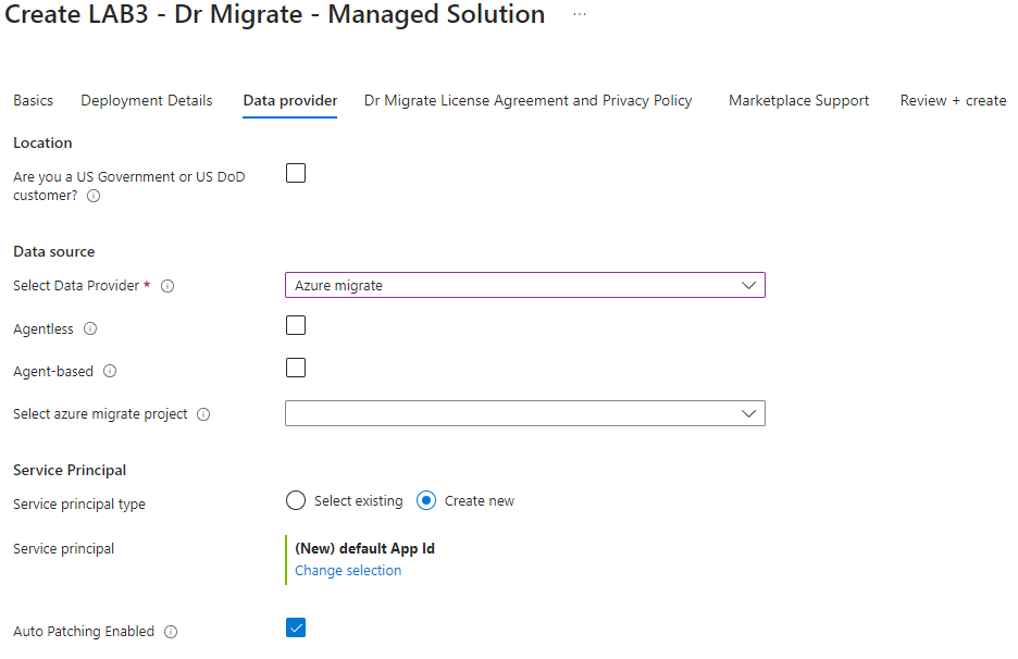 Azure Marketplace Deployment Screen