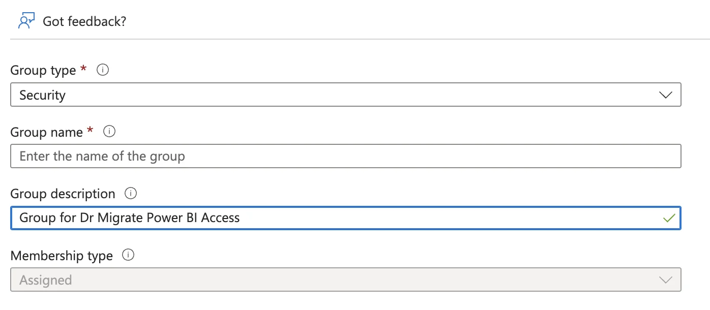 Creating a new security group
