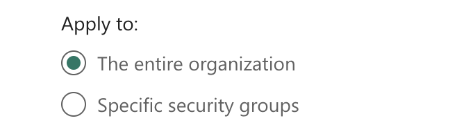 Power BI organizational settings