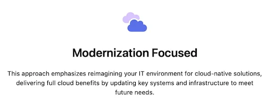 Modernization Focused