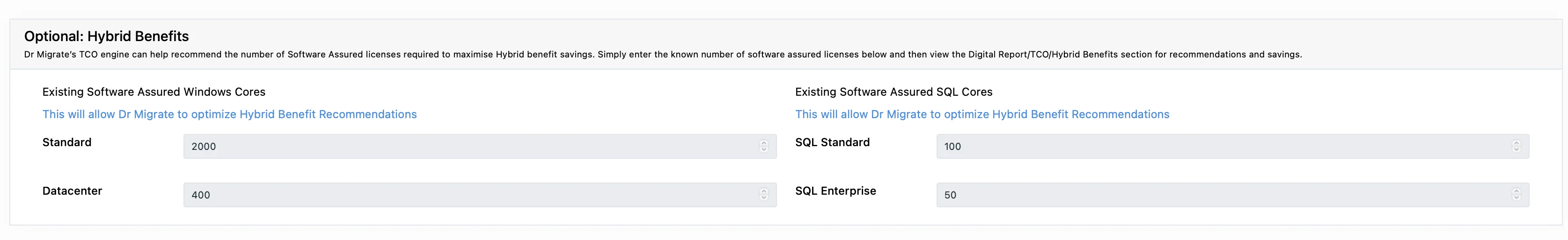 Hybrid Benefits Configuration