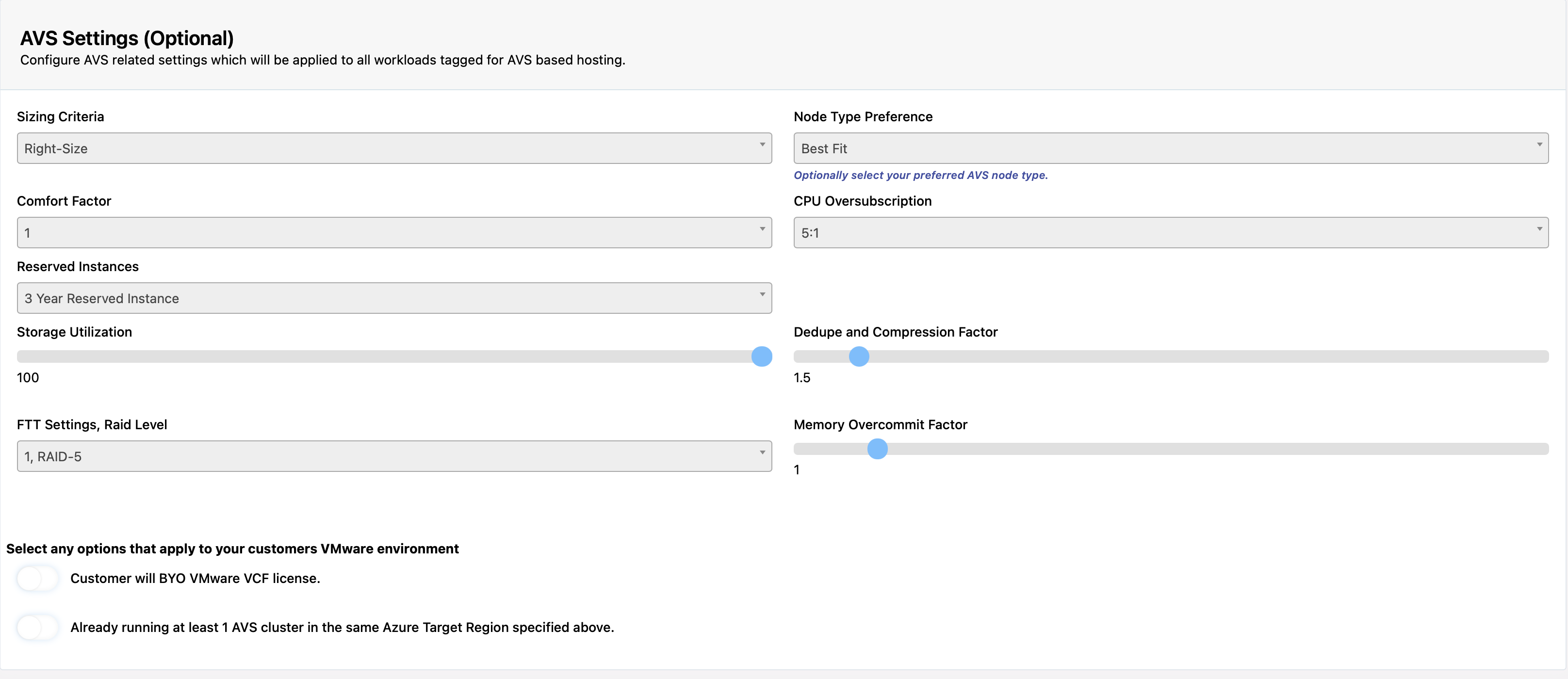 Hybrid Benefits Configuration