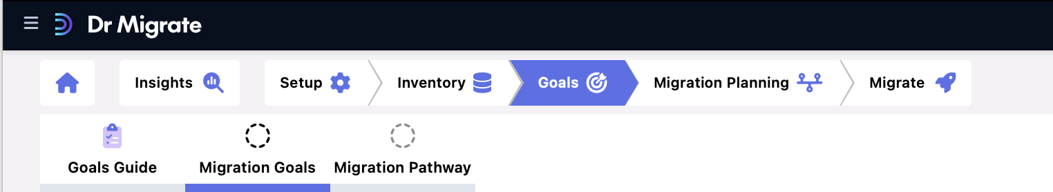 Migration Goals Navigation