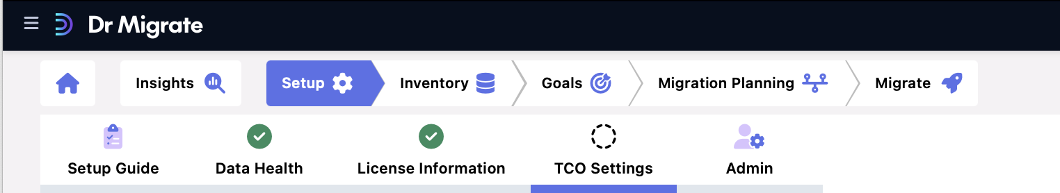 TCO Configuration Navigation
