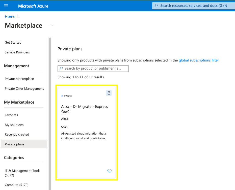 Altra - Dr Migrate - Express SaaS plan